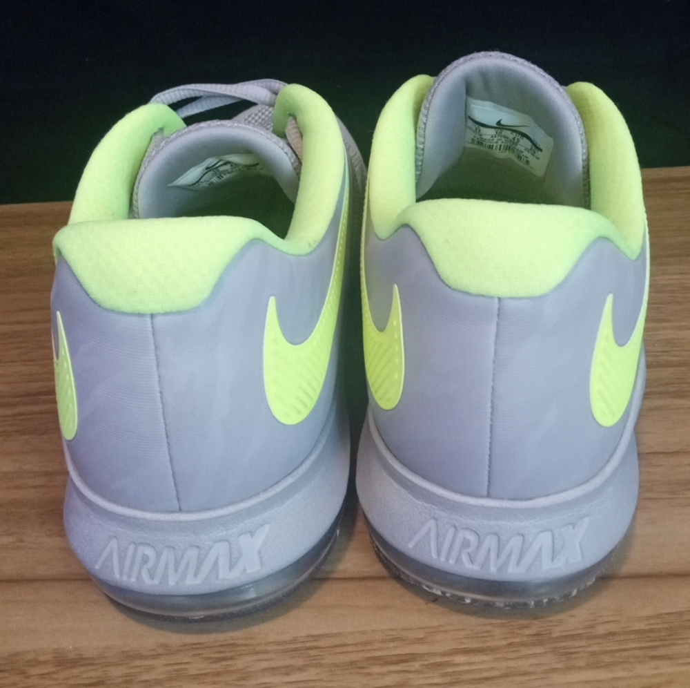 Nike Air Max Men's Running Shoe Sz 11 AA7060-090 Grey Lime Green - Picture 3 of 5
